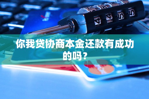 你我贷协商本金还款有成功的吗？