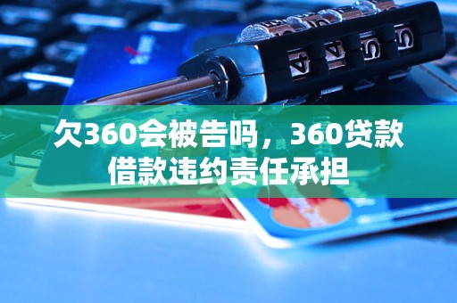 欠360会被告吗，360贷款借款违约责任承担