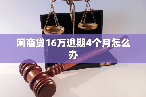 网商贷16万逾期4个月怎么办