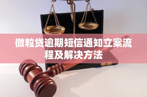 微粒贷逾期短信通知立案流程及解决方法