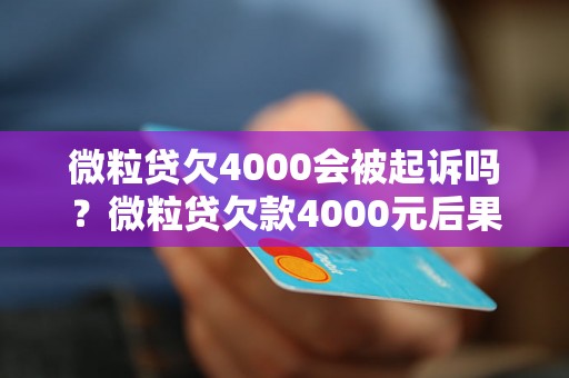 微粒贷欠4000会被起诉吗？微粒贷欠款4000元后果严重吗？