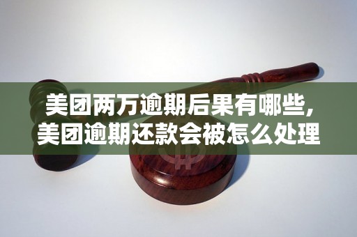 美团两万逾期后果有哪些,美团逾期还款会被怎么处理