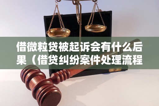 借微粒贷被起诉会有什么后果（借贷纠纷案件处理流程）