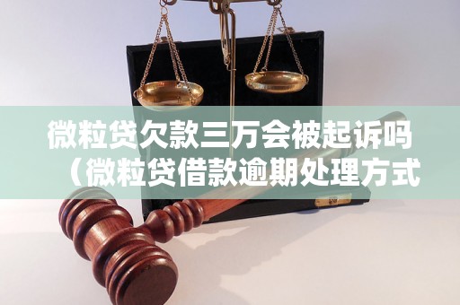 微粒贷欠款三万会被起诉吗（微粒贷借款逾期处理方式）