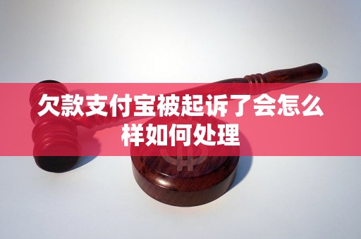 欠款支付宝被起诉了会怎么样如何处理