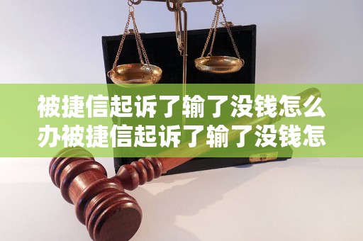 被捷信起诉了输了没钱怎么办被捷信起诉了输了没钱怎么办