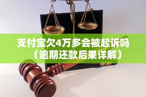 支付宝欠4万多会被起诉吗（逾期还款后果详解）