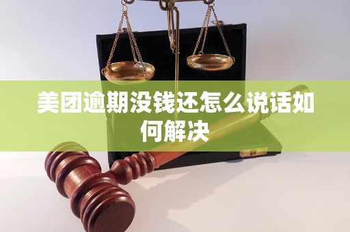 美团逾期没钱还怎么说话如何解决