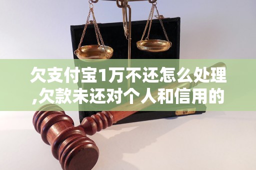 欠支付宝1万不还怎么处理,欠款未还对个人和信用的影响