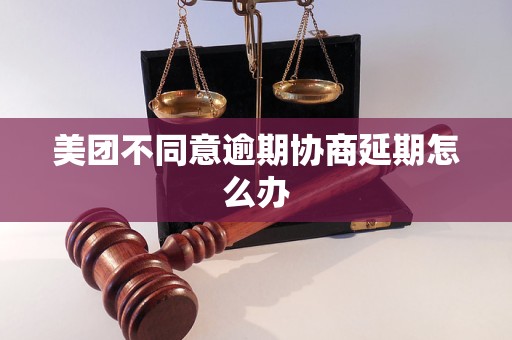 美团不同意逾期协商延期怎么办