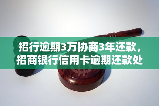 招行逾期3万协商3年还款，招商银行信用卡逾期还款处理方法详解