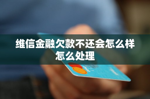 维信金融欠款不还会怎么样怎么处理