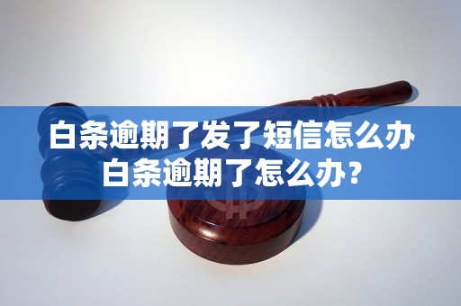 白条逾期了发了短信怎么办白条逾期了怎么办？