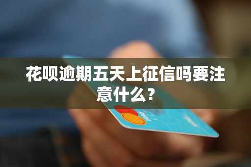 花呗逾期五天上征信吗要注意什么？