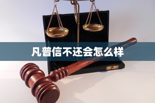 凡普信不还会怎么样