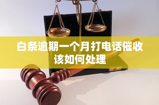 白条逾期一个月打电话催收该如何处理