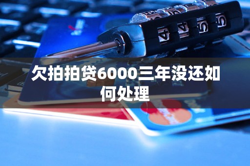 欠拍拍贷6000三年没还如何处理