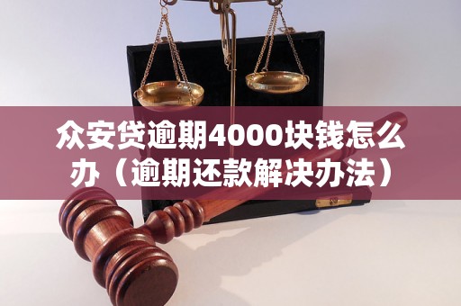 众安贷逾期4000块钱怎么办（逾期还款解决办法）