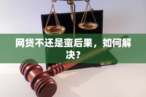 网贷不还是蛮后果，如何解决？