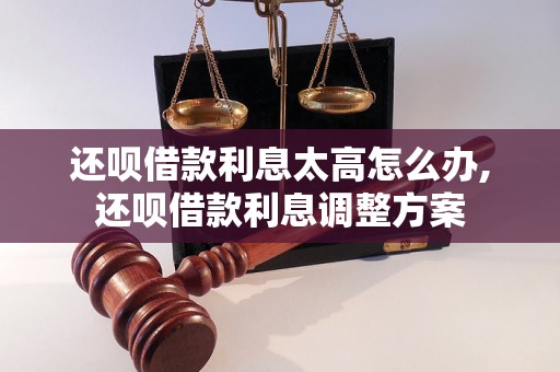 还呗借款利息太高怎么办,还呗借款利息调整方案