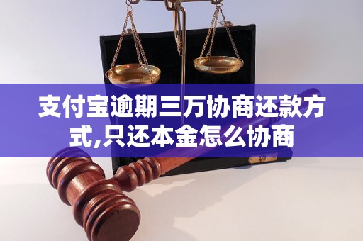 支付宝逾期三万协商还款方式,只还本金怎么协商