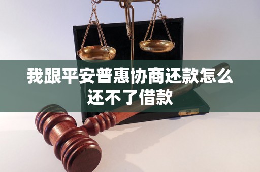 我跟平安普惠协商还款怎么还不了借款