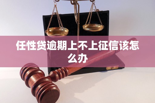 任性贷逾期上不上征信该怎么办