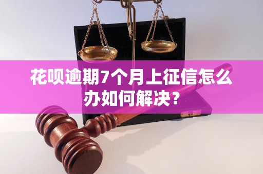 花呗逾期7个月上征信怎么办如何解决？