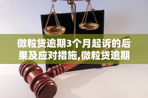 微粒贷逾期3个月起诉的后果及应对措施,微粒贷逾期3个月会被起诉吗