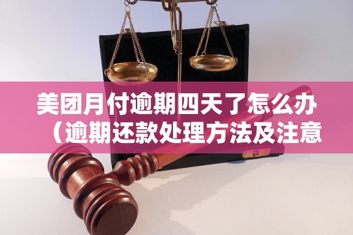 美团月付逾期四天了怎么办（逾期还款处理方法及注意事项）