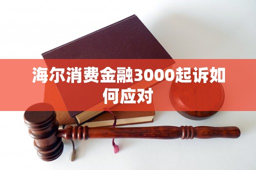 海尔消费金融3000起诉如何应对