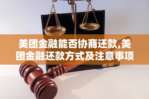 美团金融能否协商还款,美团金融还款方式及注意事项