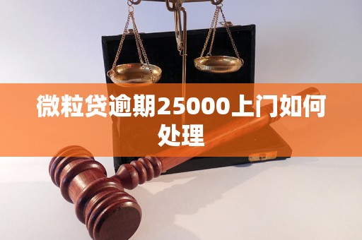 微粒贷逾期25000上门如何处理