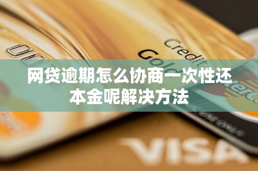 网贷逾期怎么协商一次性还本金呢解决方法