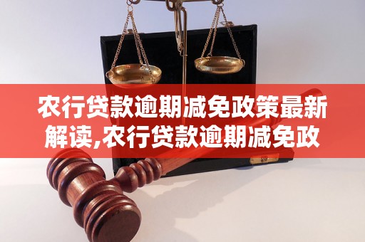 农行贷款逾期减免政策最新解读,农行贷款逾期减免政策具体操作流程