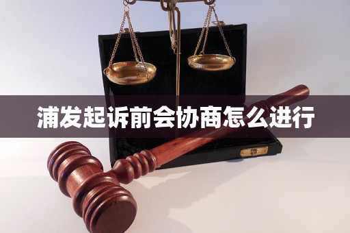 浦发起诉前会协商怎么进行