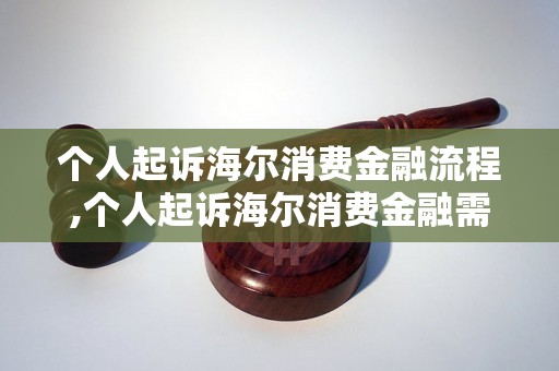 个人起诉海尔消费金融流程,个人起诉海尔消费金融需注意事项