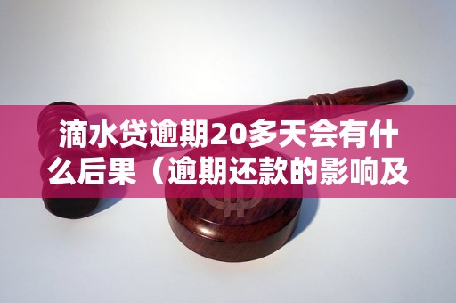 滴水贷逾期20多天会有什么后果（逾期还款的影响及处理方式）