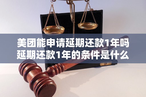 美团能申请延期还款1年吗延期还款1年的条件是什么