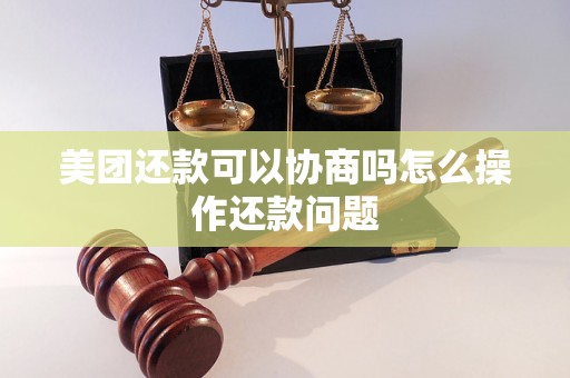 美团还款可以协商吗怎么操作还款问题