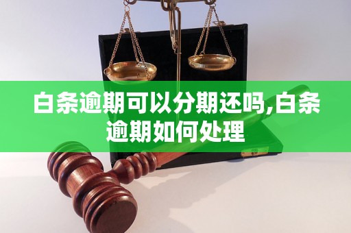 白条逾期可以分期还吗,白条逾期如何处理