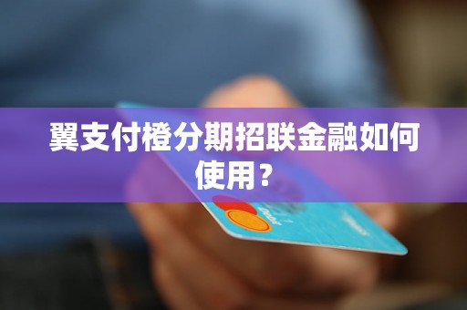 翼支付橙分期招联金融如何使用？