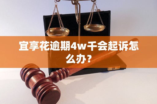 宜享花逾期4w千会起诉怎么办？