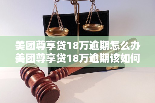 美团尊享贷18万逾期怎么办美团尊享贷18万逾期该如何处理