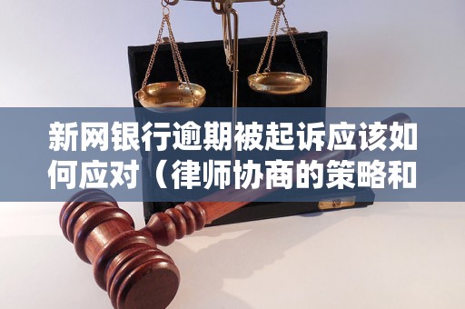 新网银行逾期被起诉应该如何应对（律师协商的策略和技巧）