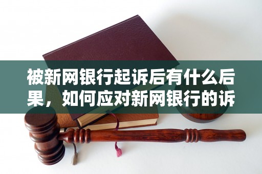 被新网银行起诉后有什么后果，如何应对新网银行的诉讼