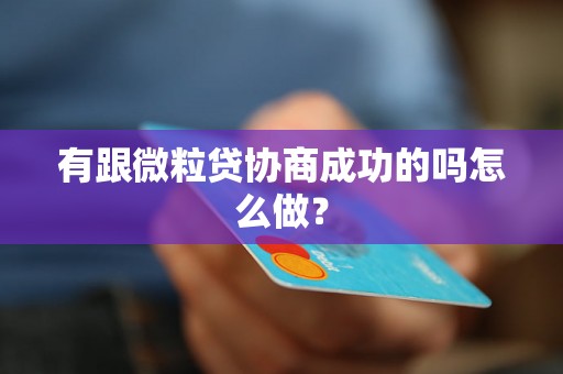 有跟微粒贷协商成功的吗怎么做？