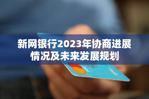 新网银行2023年协商进展情况及未来发展规划