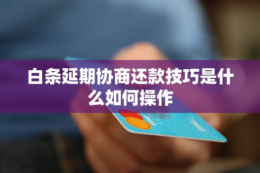 白条延期协商还款技巧是什么如何操作