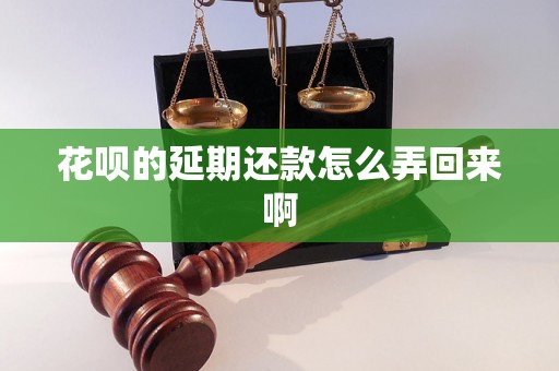 花呗的延期还款怎么弄回来啊